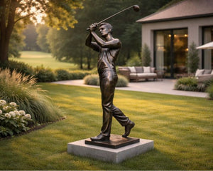 Bronzen golfspeler