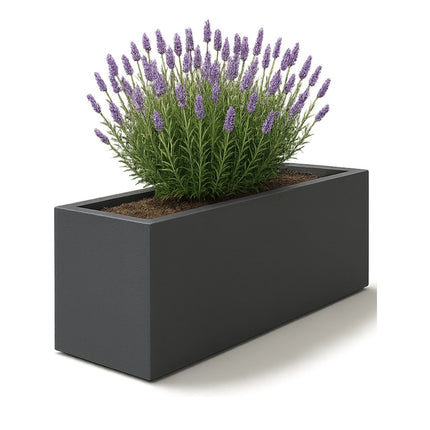 Polyester plantenbak 150x50x60 cm - Zwartgrijs (RAL 7021)