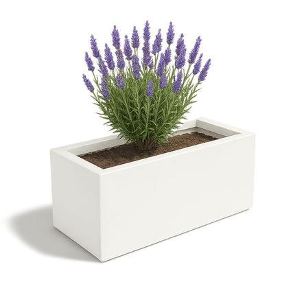 Polyester plantenbak 150x50x60 cm - Zuiver Wit (RAL 9010)