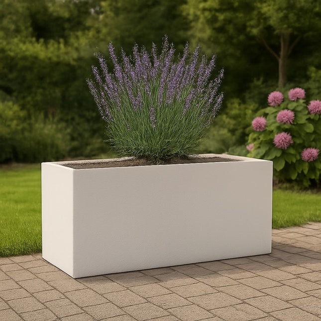 Polyester plantenbak 150x50x60 cm - Zuiver Wit (RAL 9010)