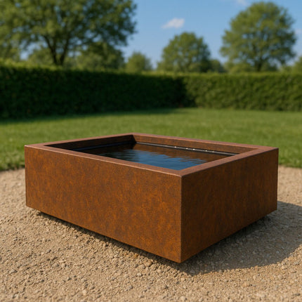 Vijver cortenstaal 150x100x50cm 95kg