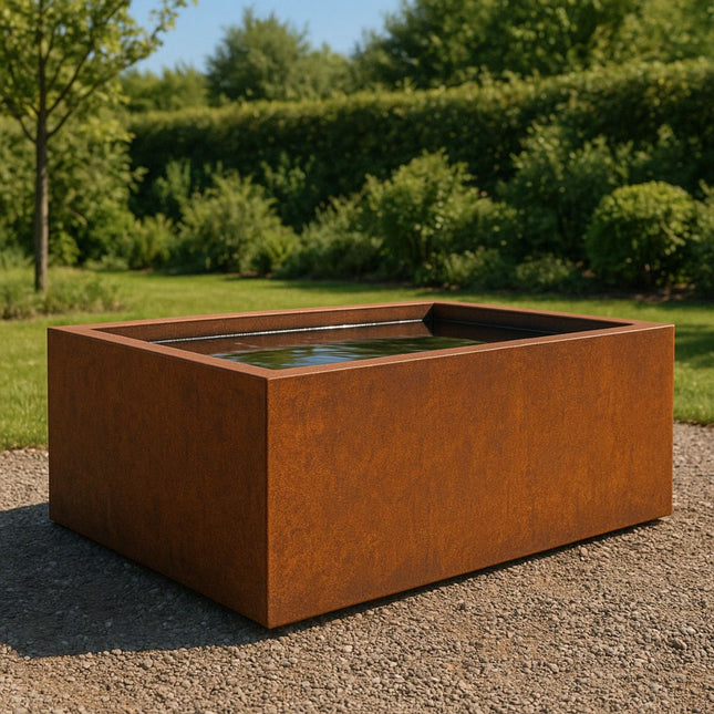 Vijver cortenstaal 125x80x50cm 73kg