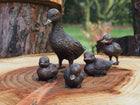 Bronzen beeld Set van 5 eenden 19x8x16cm