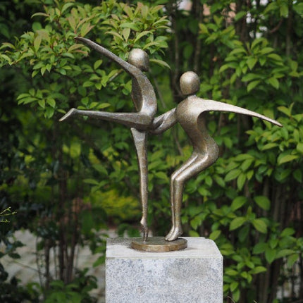 Bronzen beeld Abstract danspaar 57x55x37cm