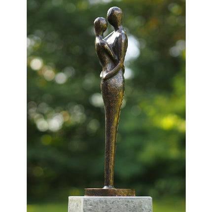 Bronzen beeld Liefdespaar ipx11x11cm