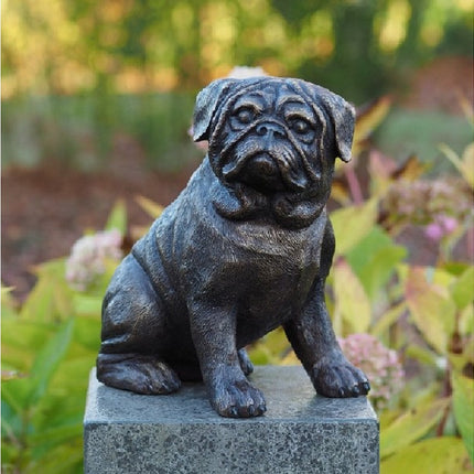 Bronzen beeld Mopshond 29x18x27cm
