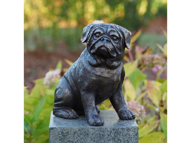 Bronzen beeld Mopshond 29x18x27cm