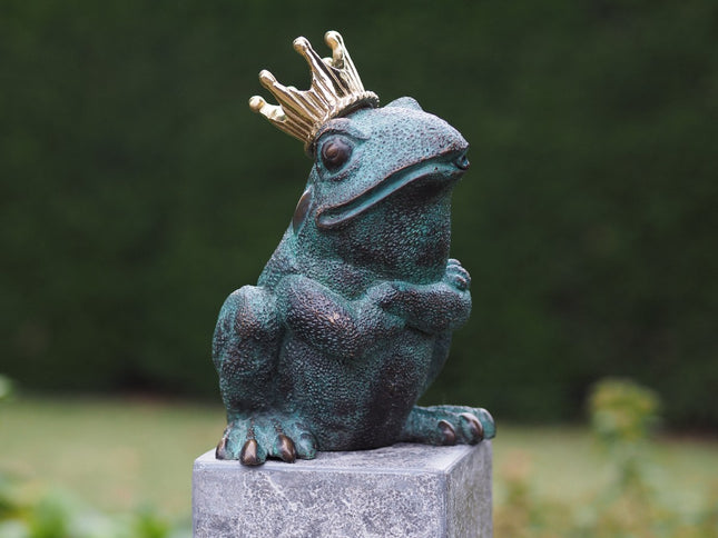 Bronzen beeld Koningskikker 20x11x15cm