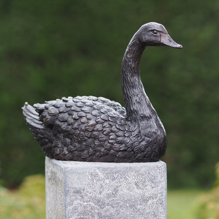 Bronzen beeld Zwaan 16x9x22cm