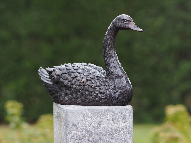 Bronzestatue Schwan 16x9x22cm