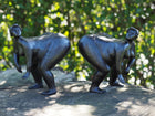 Bronzen beeld Dikke dame links 19x11x16cm