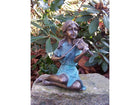 Bronzen beeld Vioolspeelster 15x9x12cm