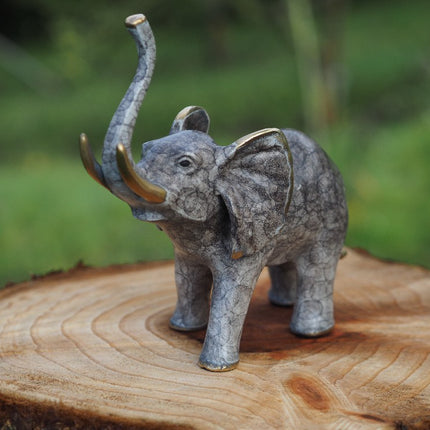 Bronzen beeld Olifantje 20x8x21cm