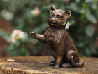 Bronzen beeld Zittende poes 11x7x12cm