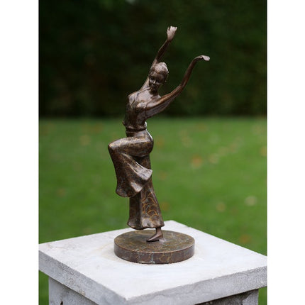 Bronzen beeld Dansend meisje 32x11x11cm
