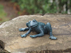 Bronzen beeld Kikker 8x12x21cm