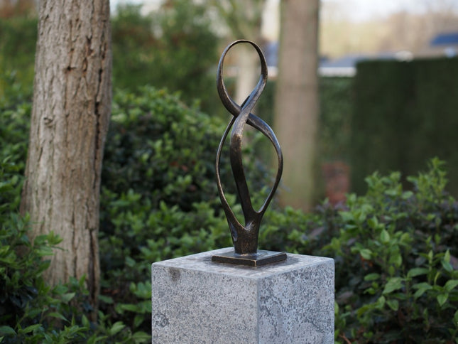 Bronzen beeld Abstract sculptuur 42x13x13cm