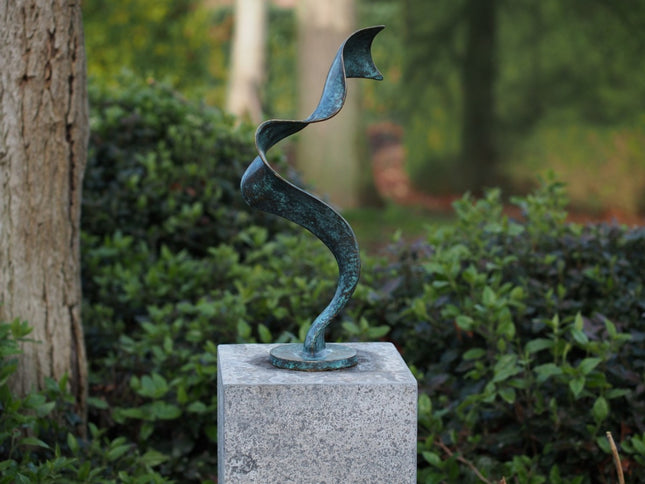 Bronzen beeld Abstract sculptuur 46x12x18cm
