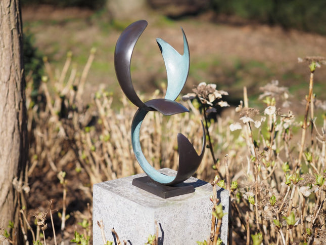 Bronzen beeld Abstract sculptuur 43x20x23cm