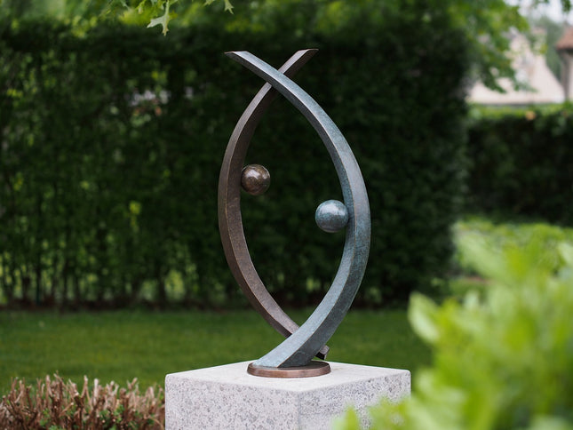 Bronzen beeld Abstract sculptuur 74x20x36cm