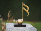 Bronzen beeld Muzieknoot 23x7x14cm