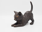 Bronzen beeld Liggende kat 16x7x18cm