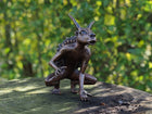 Bronzen beeld Geitman 18x9x12cm
