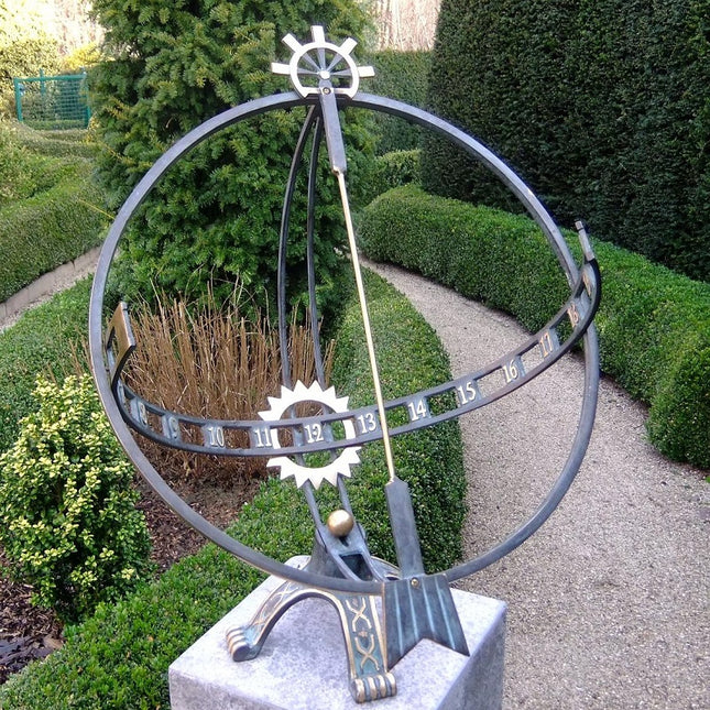 Bronzen Grote zonnewijzer 66x49x52cm