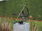 Bronzen Zonnewijzer 3 bogen 47x37x37cm