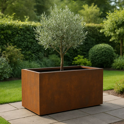 Geroba Artesa cortenstalen plantenbak rechthoek 120x50x60cm 45kg