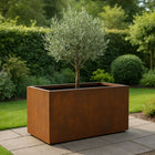 Geroba Artesa cortenstalen plantenbak rechthoek 120x50x60cm 45kg