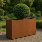Geroba Artesa cortenstalen plantenbak rechthoek 150x30x80cm 57kg
