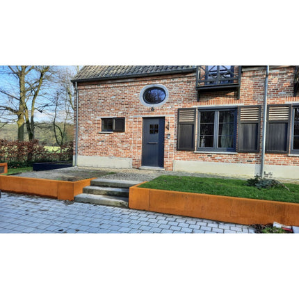 Geroba Keerwand Fronta Cortenstaal binnenhoek 50x50x75 cm