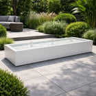 Langwerpige aluminium watertafel met fonteinen 300x100x40cm 79kg - Zuiver Wit (RAL 9010)