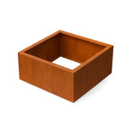 CORTA corten steel planter square without base 80x80x60cm
