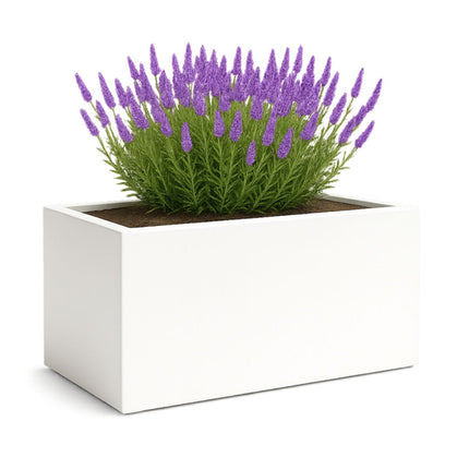 Polyester plantenbak 120x50x60 cm - Zuiver Wit (RAL 9010)