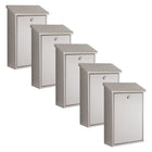 Practo Garden Brievenbussen Dallas RVS  | Set van 5 stuks