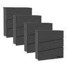 Practo Garden Brievenbussen Dijon Antraciet | Set van 4 stuks