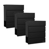 Practo Garden Brievenbussen Marseille Mat Zwart | Set van 3 stuks
