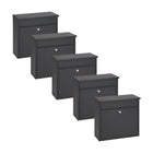 Practo Garden Brievenbussen Toronto mat zwart | Set van 5 stuks