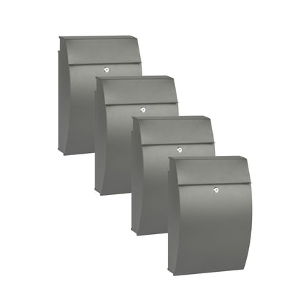 Practo Garden Brievenbussen Vancouver mat grijs | Set van 4 stuks