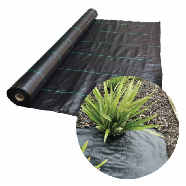 Practo Gronddoek/Worteldoek 100gram per m2 1000x210 cm - zwart