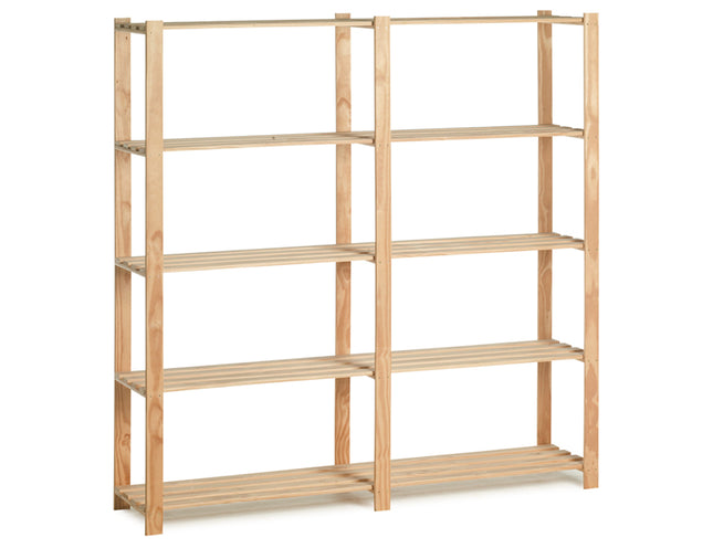 Practo Houten opbergrek 175x175x40 cm – 5 legborden