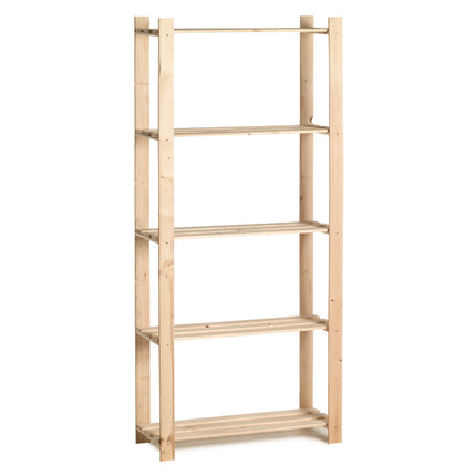 Practo Houten opbergrek 175x80x30 cm – 5 legborden