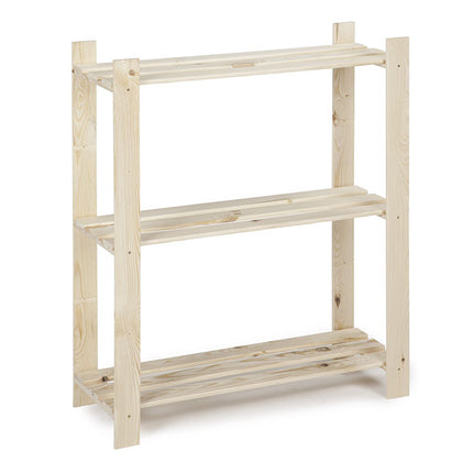 Practo Houten opbergrek 95x80x30 cm – 3 legborden