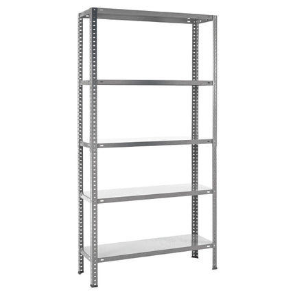 Practo Metalen opbergrek 180x90x30 cm – 5 legborden – Galva