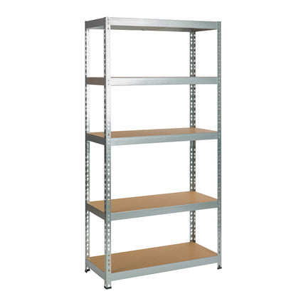 Practo Metalen opbergrek 180x90x40 cm – 5 legborden – Galva