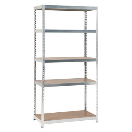 Practo Metalen opbergrek 200x100x50 cm – 5 legborden – Galva