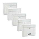 Practo Garden Brievenbus Oxford Wit  | Set van 5 stuks