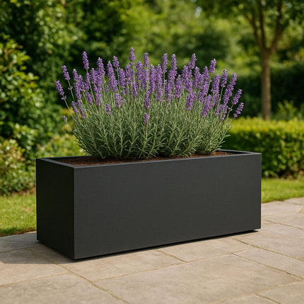 Polyester plantenbak 158x45x52.5 cm - Zwartgrijs (RAL 7021)